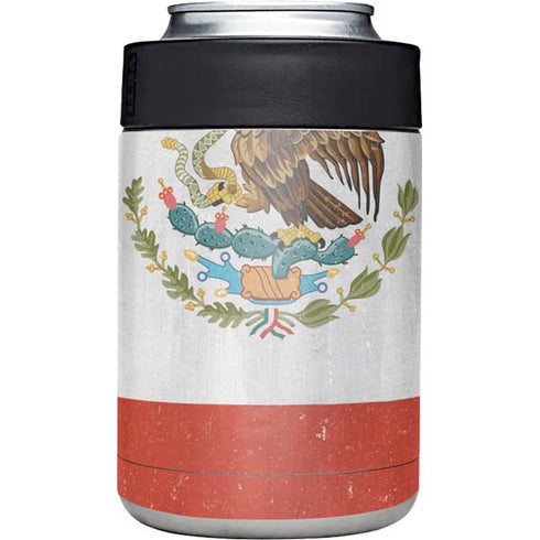 Mexico Flag Distressed Yeti Colster Can Insulator  Skin